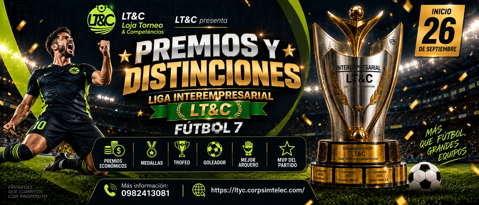 Premios y distinciones Liga Interempresarial LT&C Futbol 7